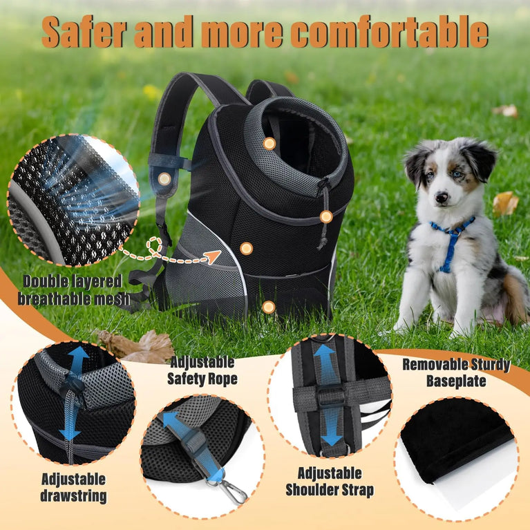 Pet Backpack Carrier for Small Dogs Cats Travel Ventilated Bag