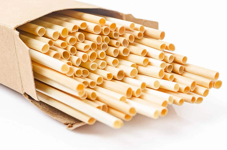 100PCS Disposable Wheat Straw Eco-Friendly Natural Drinking Straws