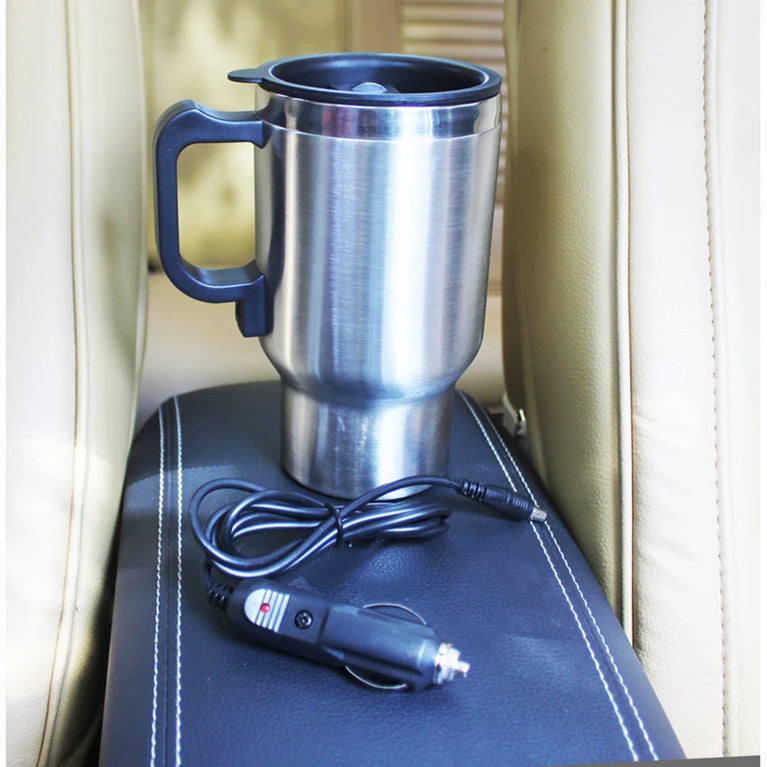 500ml Heated Stainless Steel Travel Mug Electric Car Heating Thermos Cup