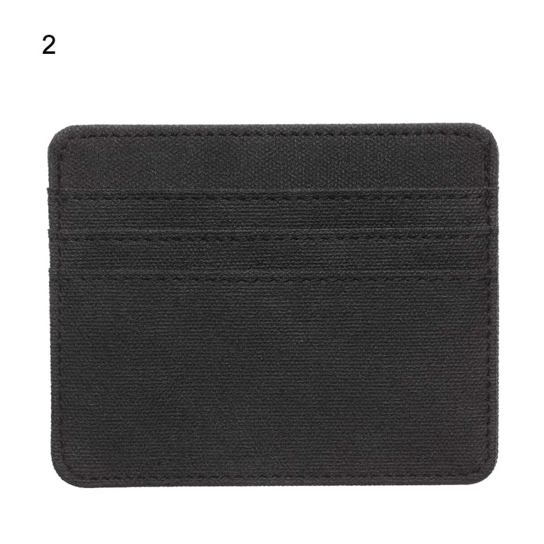 Fashion PU Leather Card Holder | Compact Coin Purse & ID Wallet with Keychain