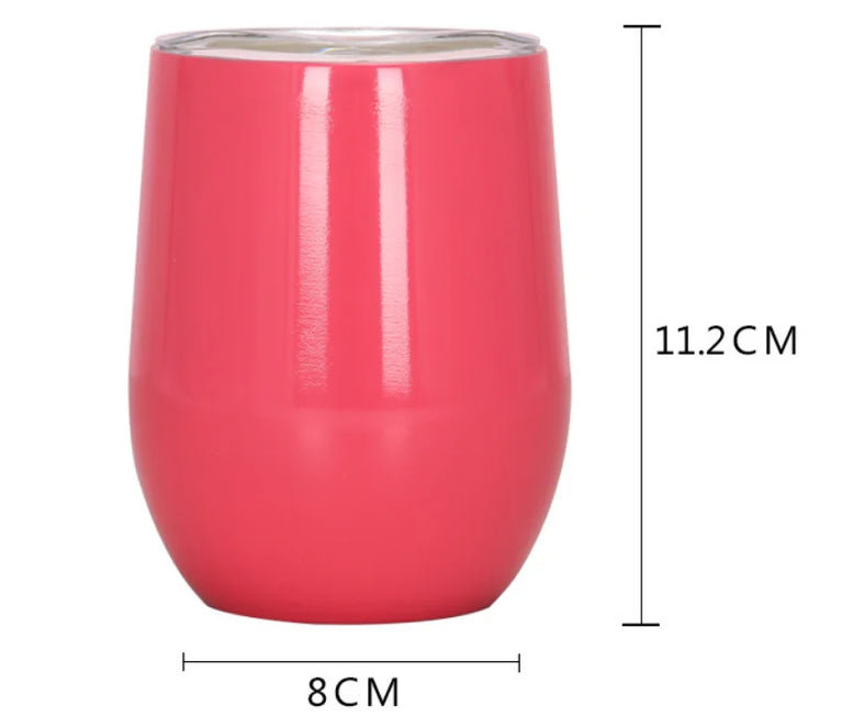 12oz Stainless Steel Vacuum Thermos Cup Insulated Travel Mug for Hot & Cold Drinks