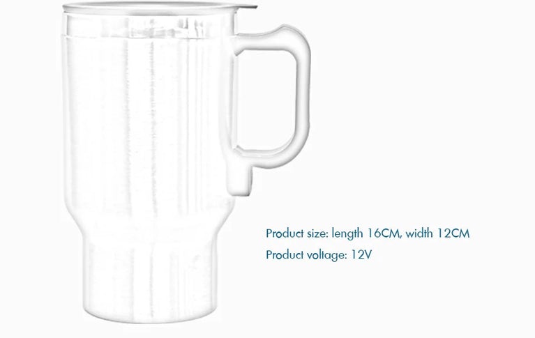500ml Heated Stainless Steel Travel Mug Electric Car Heating Thermos Cup