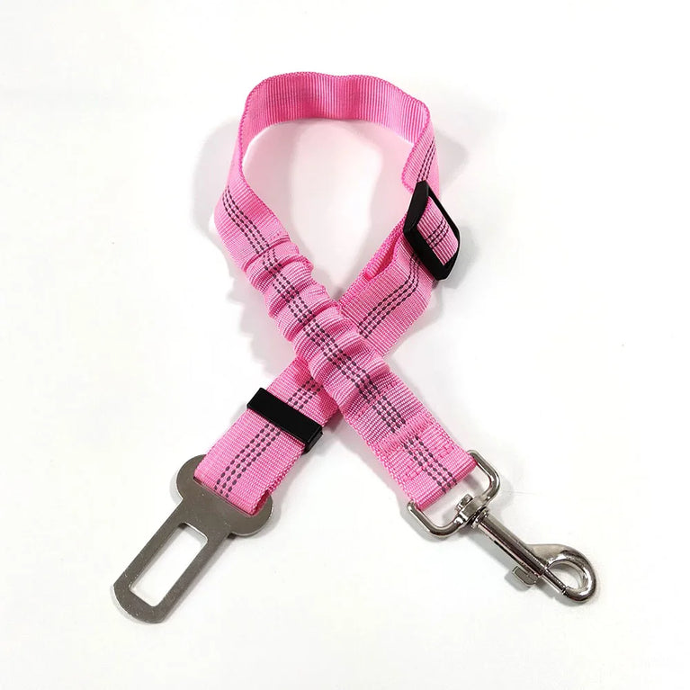 Adjustable Reflective Dog Car Seat Belt Harness With Lights Safety Travel Belt