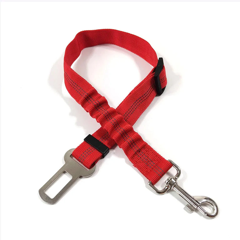 Adjustable Reflective Dog Car Seat Belt Harness With Lights Safety Travel Belt