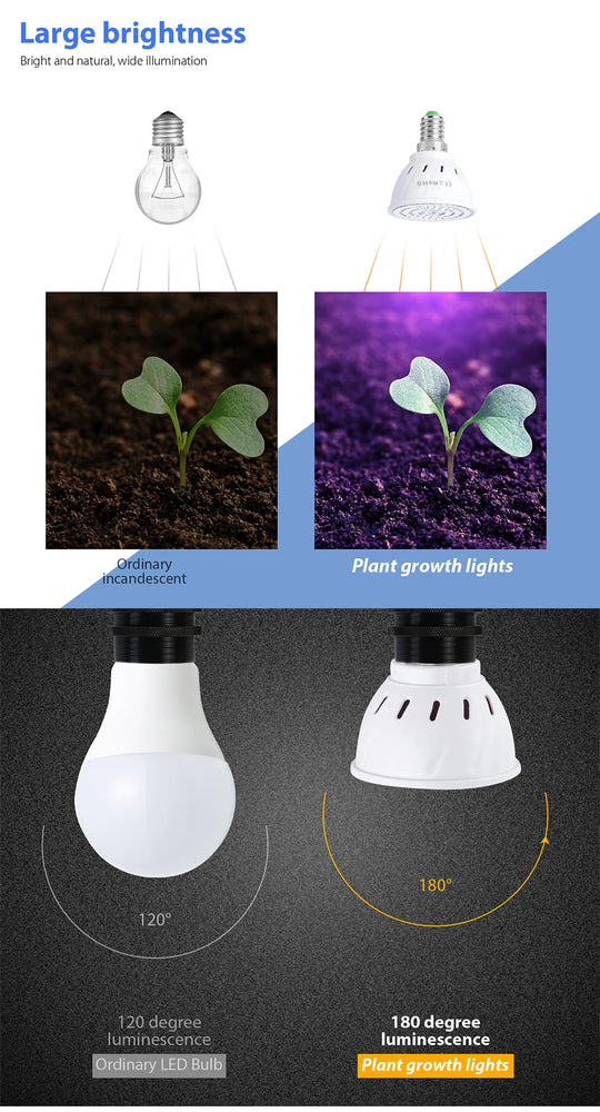 Full Spectrum LED Grow Light Bulb | SMD 2835 Phytolamp for Indoor Cultivation