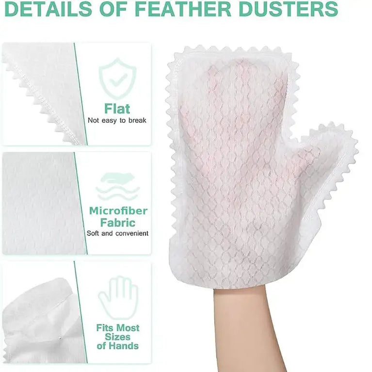 Dusting Gloves Dual-Sided Microfiber Cleaning Mitt for Home Use