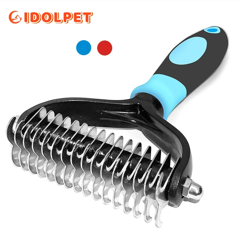 BOLD Professional Pet Deshedding Brush 2 Sided Dematting Cat Grooming