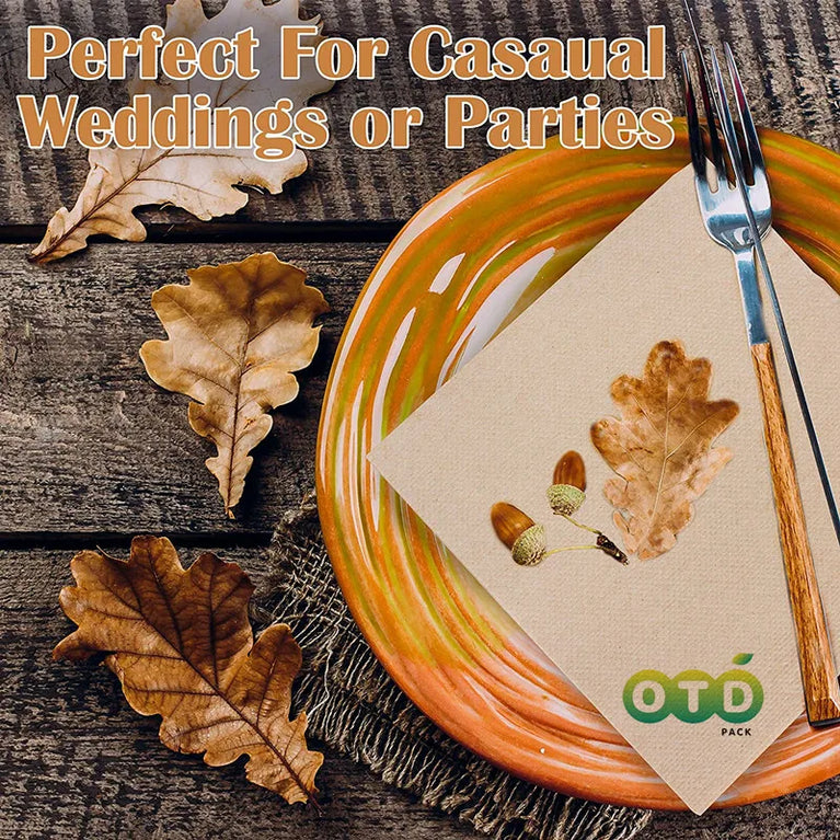 Bamboo Eco-Friendly Dinner Napkins 100% Compostable Soft Absorbent