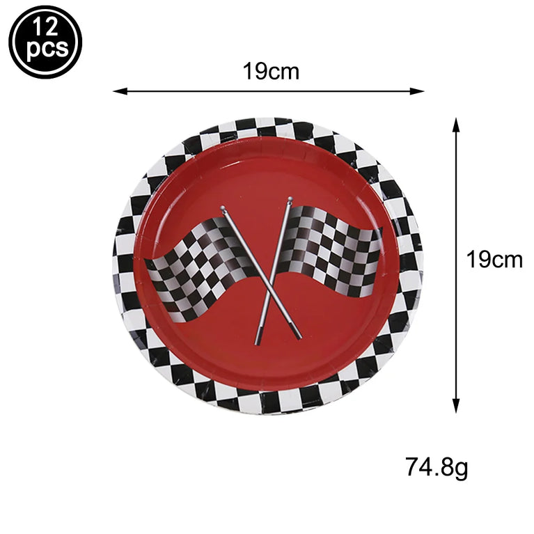Racing Car Birthday Party Tableware Set Plates Napkins Kids Theme