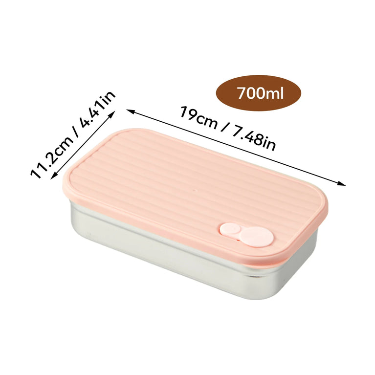 Portable Large Capacity Sealed Bento Lunch Box Stainless Steel Fruit Salad Food Container