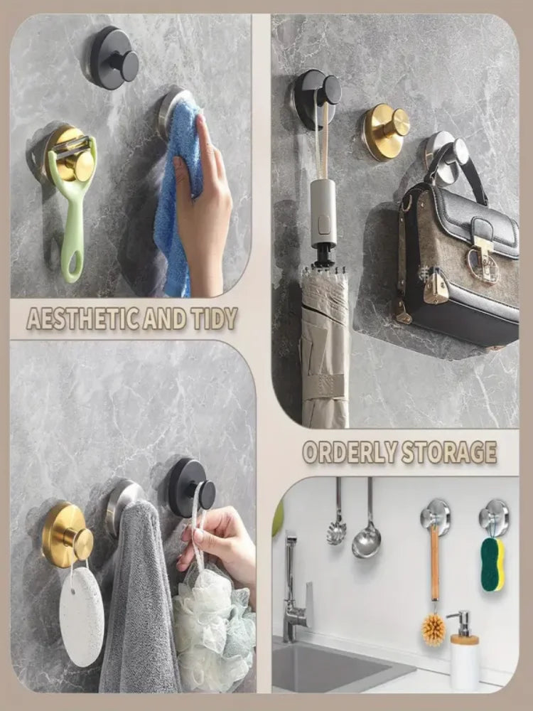 Vacuum Suction Cup Hooks Punch Free Bath Sucker Hook Wall Hook Hanger Glass Kitchen Bathroom Hooks for Towel Handbag