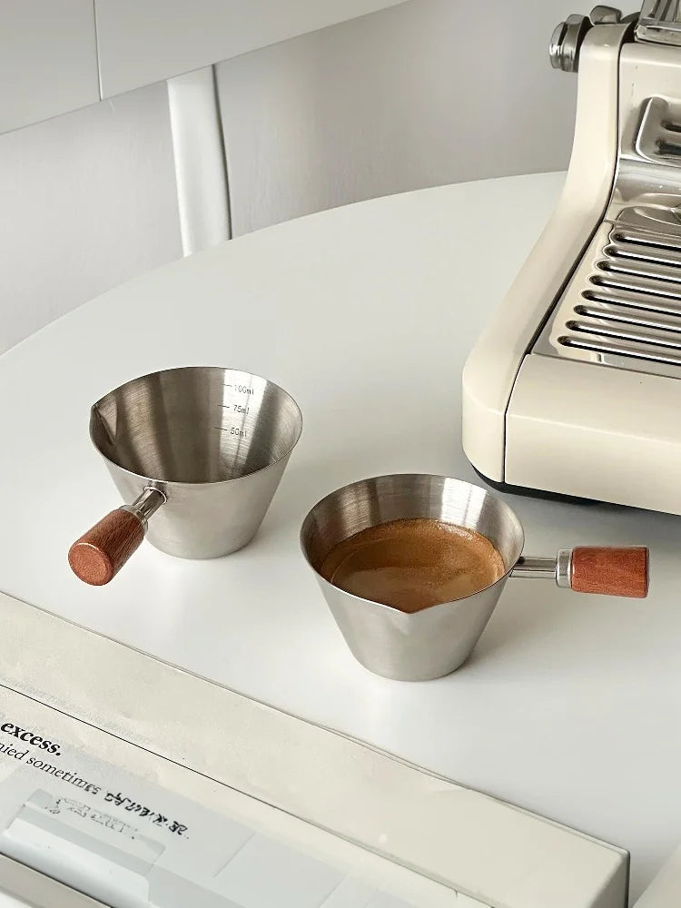Stainless Steel Coffee Extraction Cup | Professional Espresso Measuring & Ounce Cup