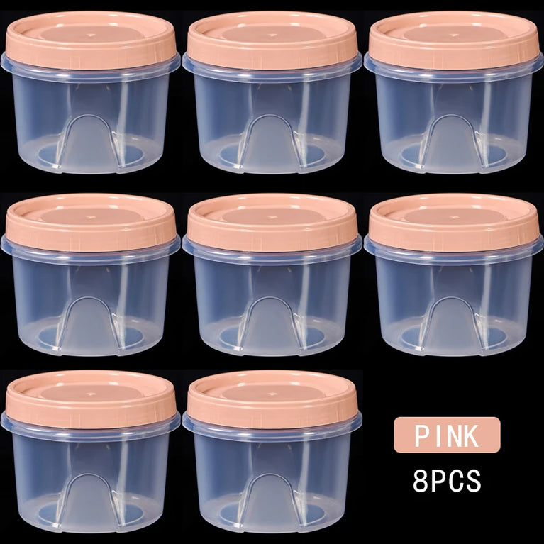8 Pcs 500ml Food Storage Containers for Refrigerator Organization