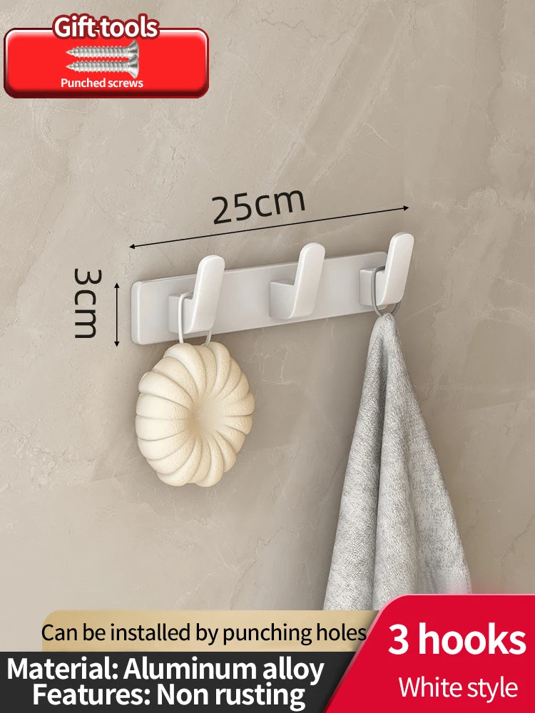 Adhesive Hooks Strong Hook Wall hanger Sticker Hanging Coat Rack Clothes Hanger Shower Robe Hook Kitchen Bathroom Towel Hooks