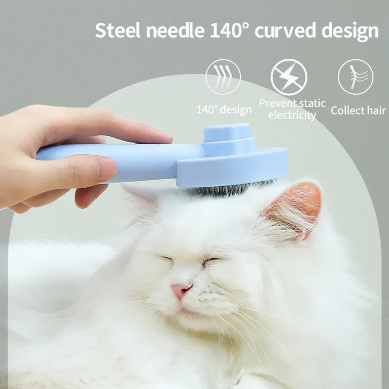 Cats Brush for Shedding Self Cleaning Slicker Grooming Massage Comb