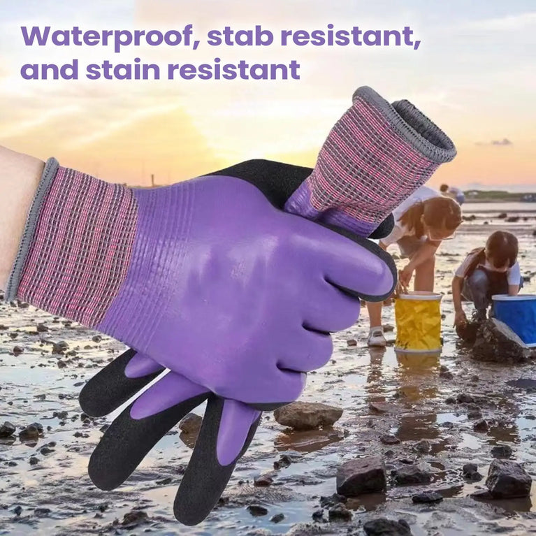 Waterproof Gardening Gloves Non Slip Elastic Protective Work Mitts