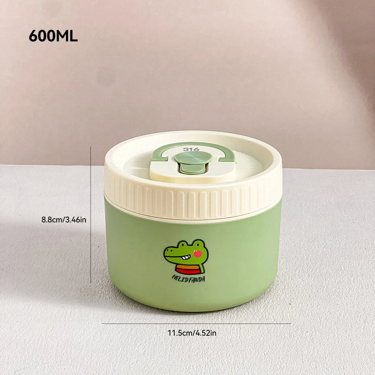 304 Stainless Steel Thermal Bento Lunch Box Leakproof Insulated Food Container