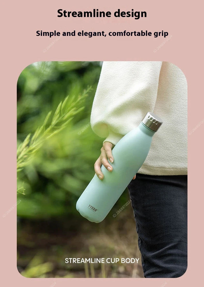 750ml Vacuum Insulated Stainless Steel Cola-Shaped Water Bottle Flask
