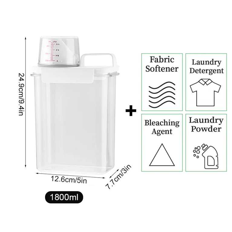 Airtight Laundry Detergent Dispenser Refillable Storage Bottle 1100-2300ML Pump Container