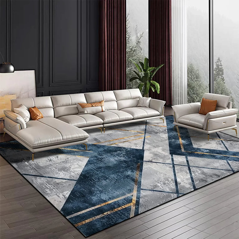 Modern Geometric Non-Slip Washable Area Rugs for Home Spaces