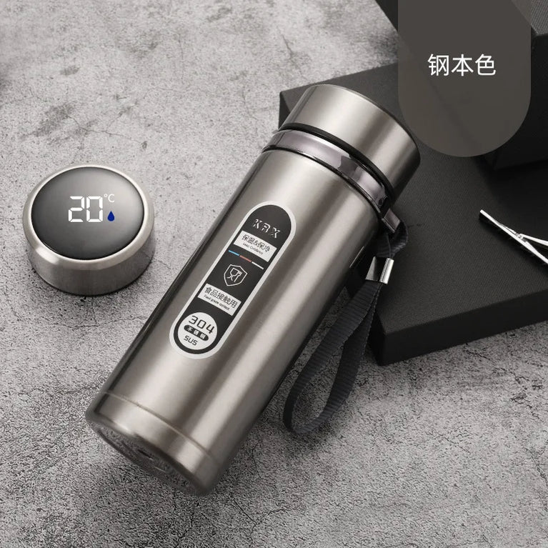 800–1000ml Stainless Steel Vacuum Insulated Sports Water Bottle Smart Lid Thermos Flask