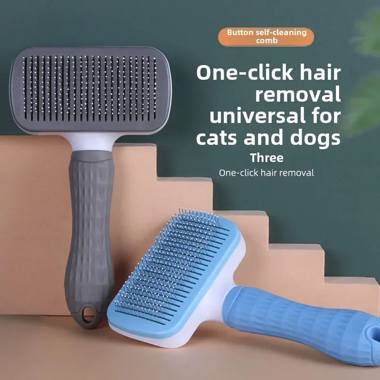 Stainless Steel Pet Hair Remover Brush Professional Deshedding Grooming Tool