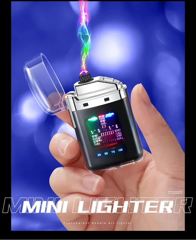 Electric Double Arc USB Plasma Lighter | Windproof Rechargeable Outdoor Tool