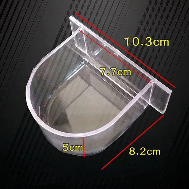 Plastic Bird Cage Feeding Trough | Splash-Proof Food & Water Cup