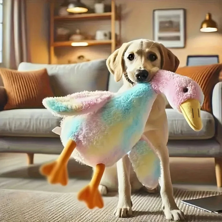 50cm Soft Colorful Duck Plush Toy for Cats Dogs Anxiety Relieving Buddy