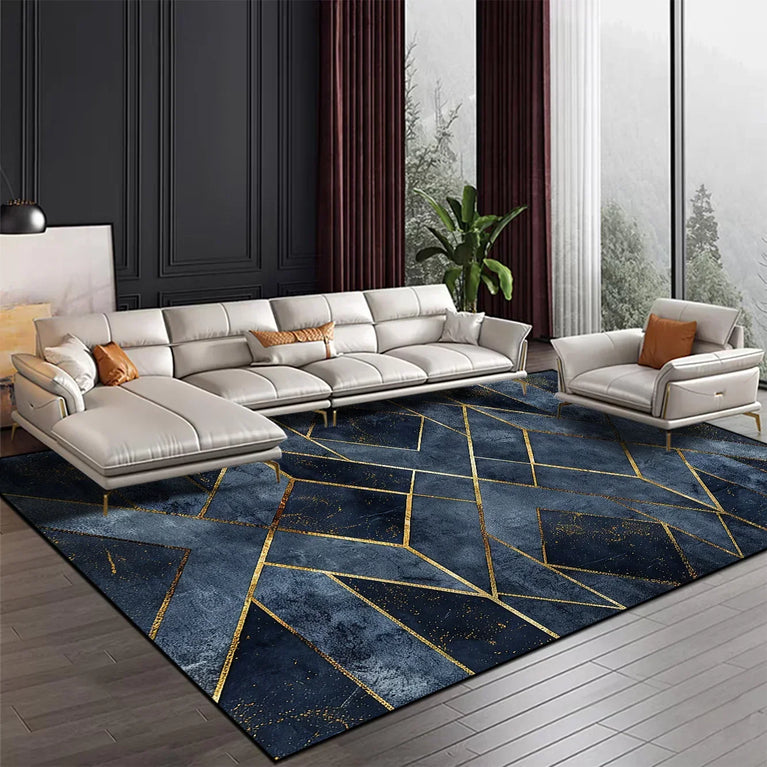 Modern Geometric Non-Slip Washable Area Rugs for Home Spaces