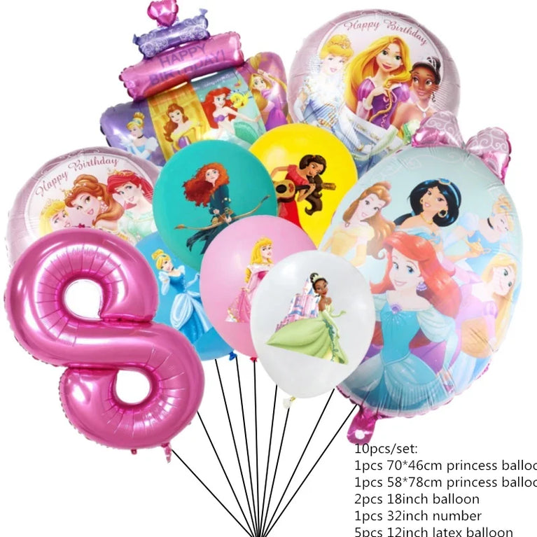 Princess Six Theme Party Disposable Tableware Set Girls Birthday