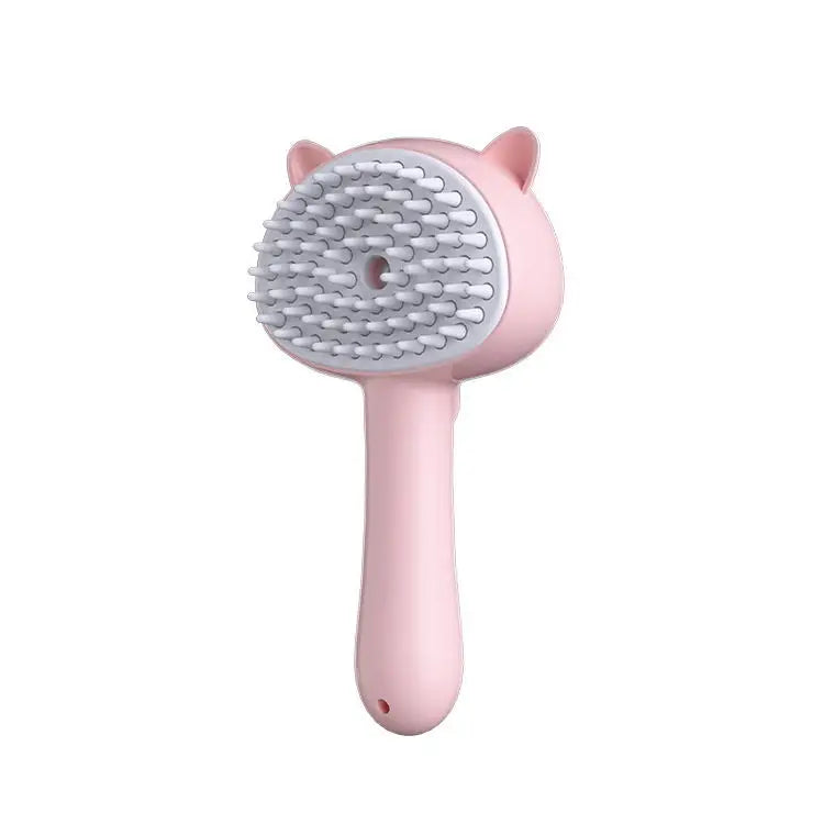 3-in-1 Cat Steam Brush Silicone Grooming Shedding Tool with Spray Function
