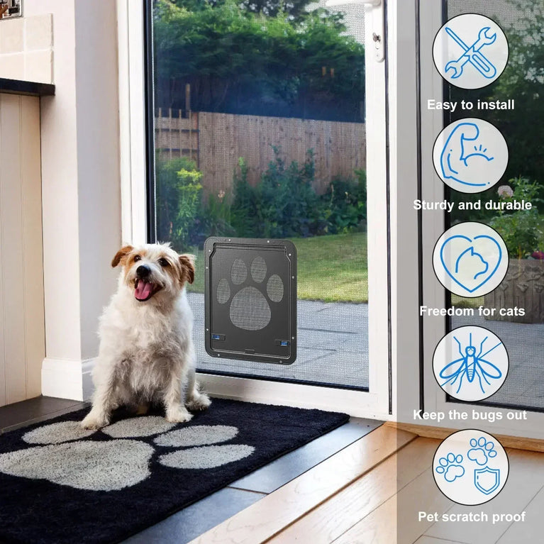 Lockable Magnetic Pet Screen Door | Easy Install Garden Gate
