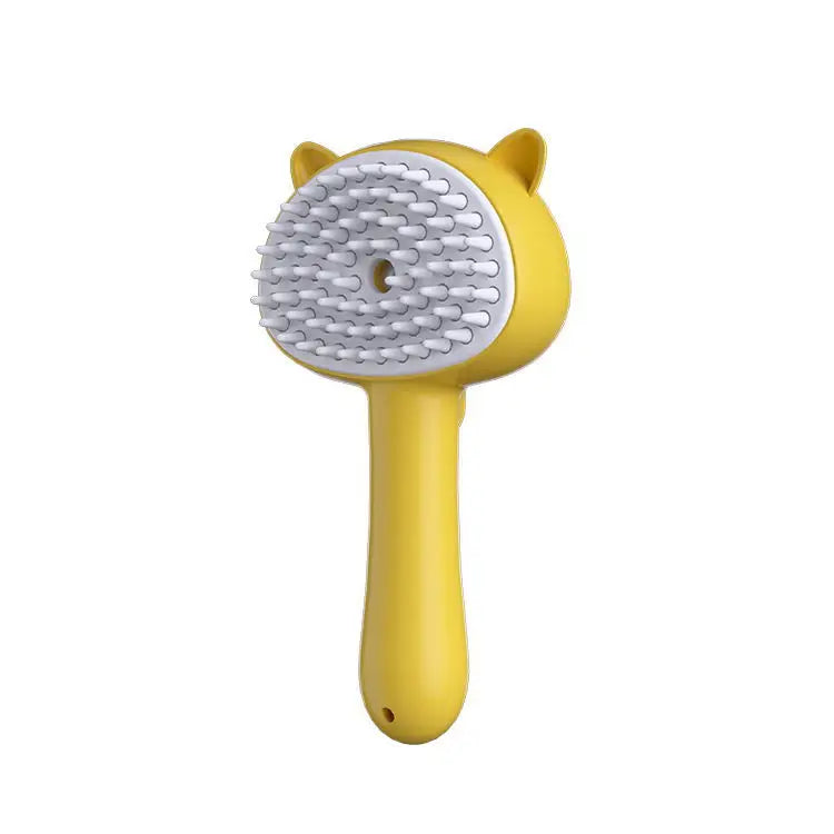 3-in-1 Cat Steam Brush Silicone Grooming Shedding Tool with Spray Function