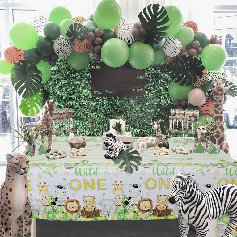 Wild One Animals Jungle Safari Birthday Disposable Tableware Set