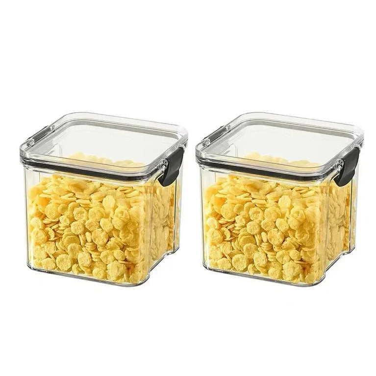 Plastic Food Containers with Lids Large Capacity Airtight Storage Jars