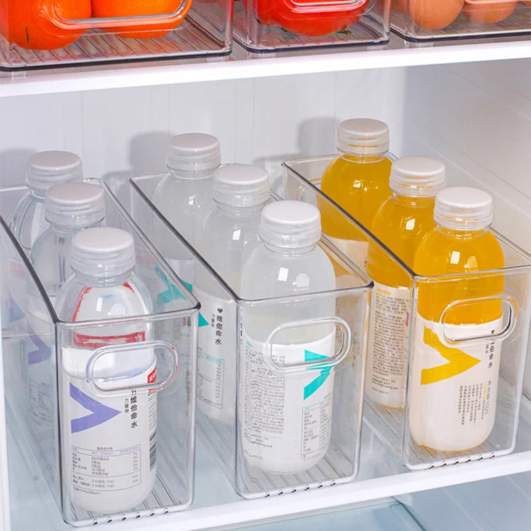 Transparent Refrigerator Storage Box Fridge Organizer Clear Plastic Container for Kitchen Storage