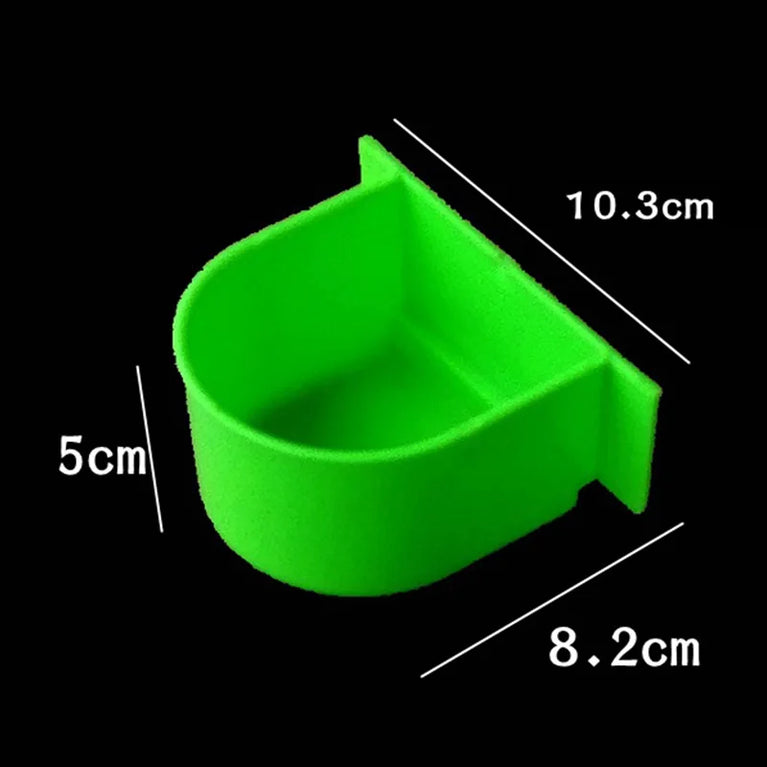 Plastic Bird Cage Feeding Trough | Splash-Proof Food & Water Cup