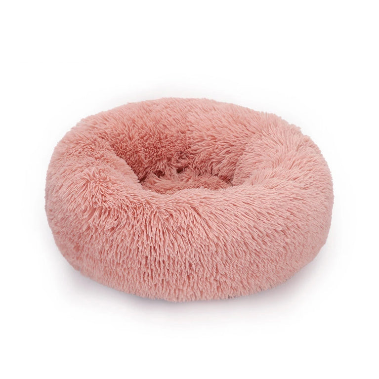 Donut Dog Bed Plush Basket Fluffy Medium Small Washable Warm Round Puppy Bed Mat