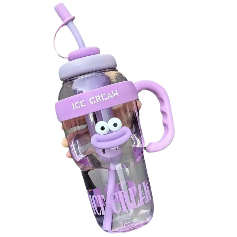 Cute Large Capacity Waterbottle With Straw Leak Proof Tumbler