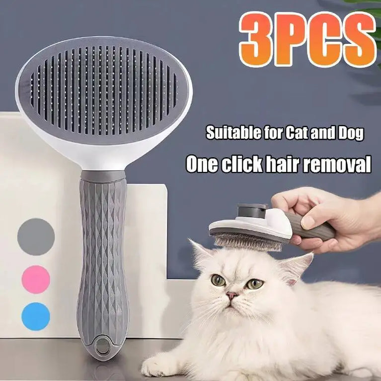 Pet Dog Brush Cat Comb Self Cleaning Pet Hair Remover Dematting Grooming Tool