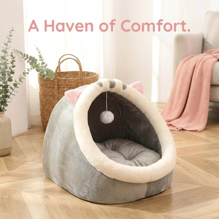 Soft Cozy Cat House Bed Tent Warm Deep Sleep Comfort Nest