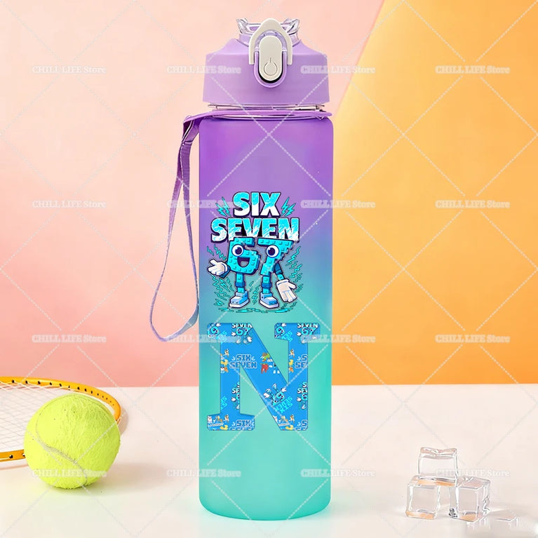 750ML Frosted Sports Waterbottle Anime Gaming Outdoor Gym Bottle