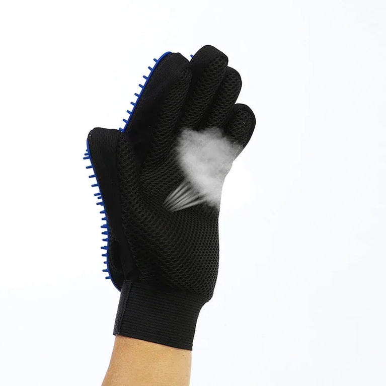 Silicone Cat Grooming Gloves Hair Removal Brush Mitt Tool