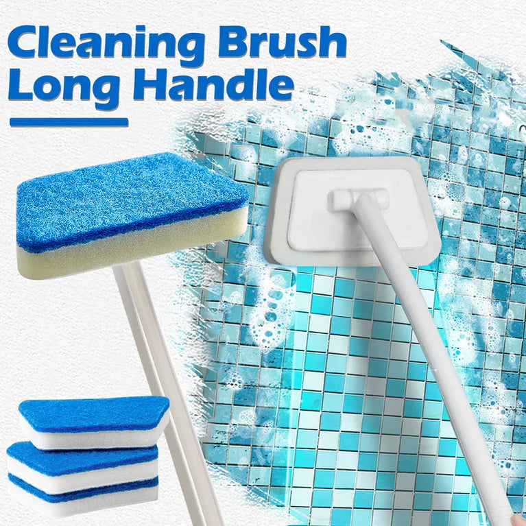 Multi-Functional Bathroom Wall & Floor Brush | Long-Handle Ergonomic Scrubber