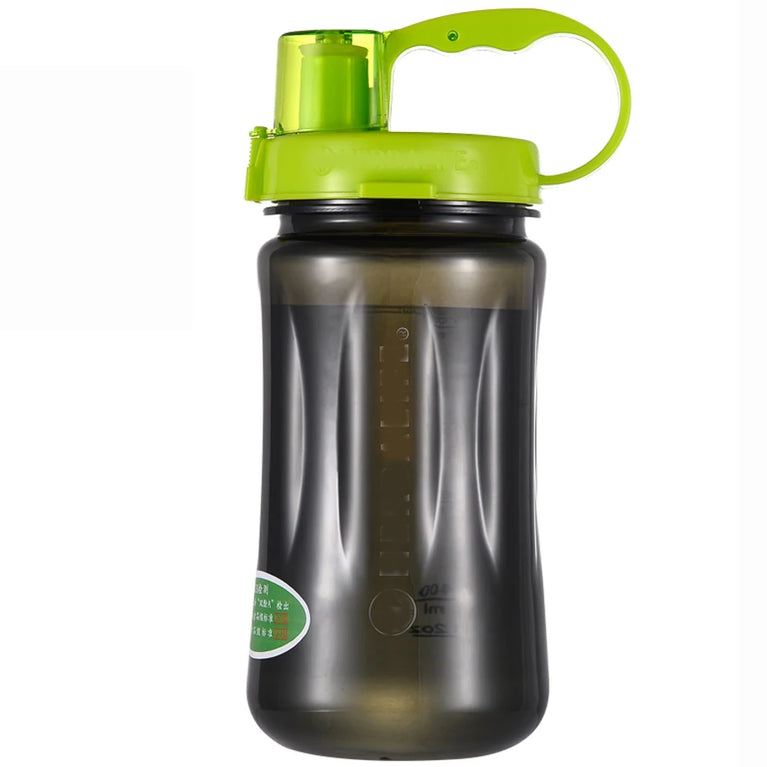1000ml Transparent Straw Strap Bounce Button Sports Water Bottle 1L Leakproof Handgrip Gym Hydration Bottle