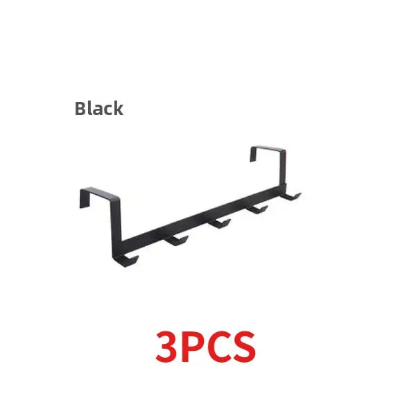 1/3pcs No Drill Over The Door Hooks Wrought Iron Hanger Rack Multipurpose Organizer for Hats Bags Clothes Bathroom Home Storage