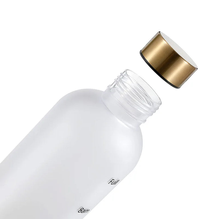 1L Water Bottle with Time Marker Leakproof BPA-Free Fitness Sports Outdoor Travel Hydration Bottle with Straw