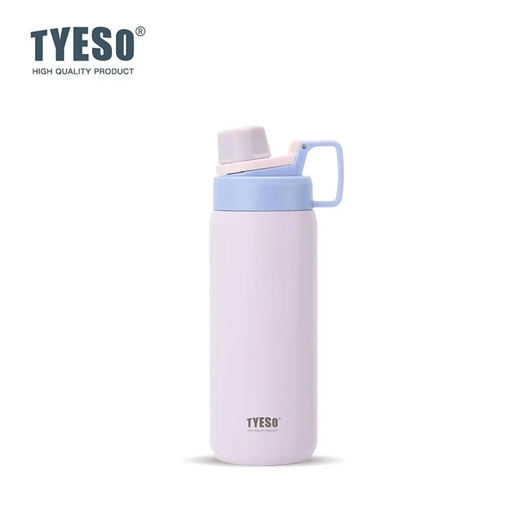 600ml Insulated Stainless Steel Water Bottle with Straw Flask