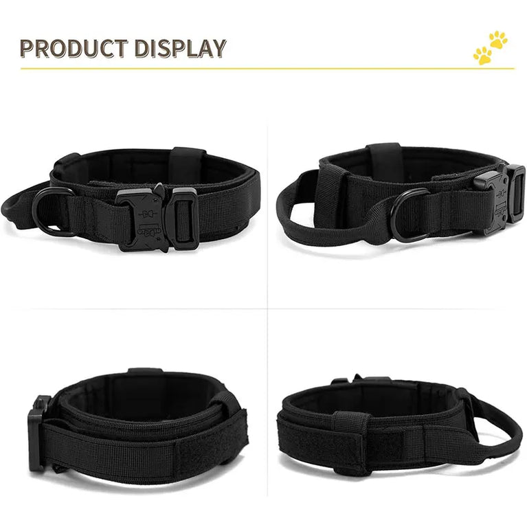 Outdoor Sports Style Tactical Dog Collar Usable Training Traction